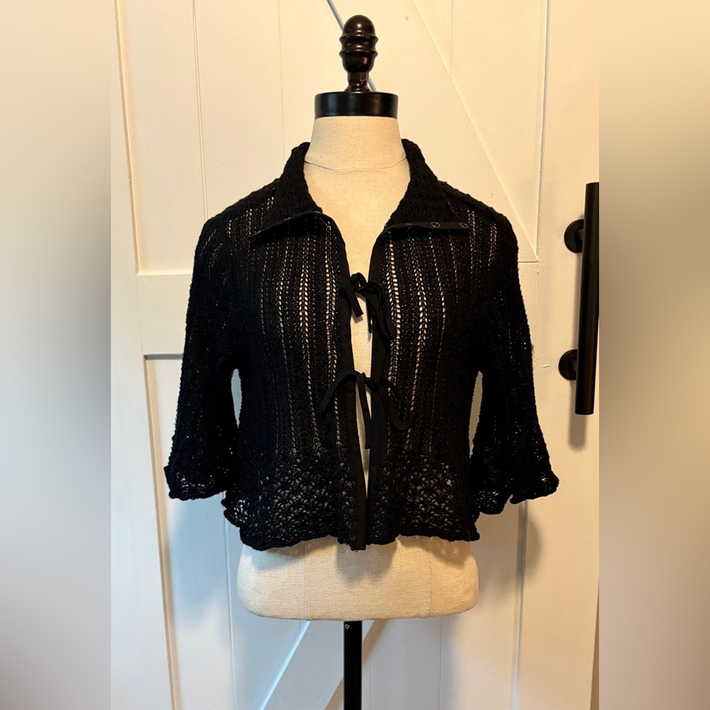 Free People Black Knit Cardigan